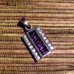 Pendant - Violet Crystal CZ Silver